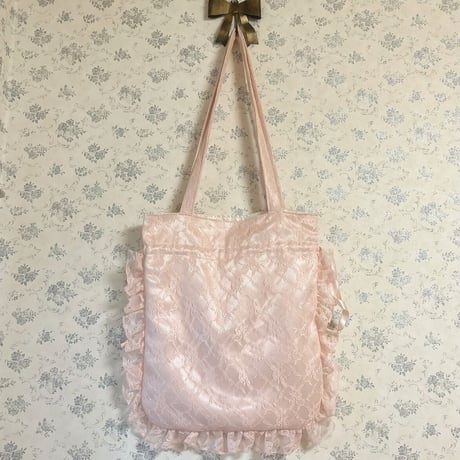 lace drawstring tote bag