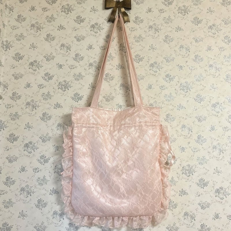 lace drawstring tote bag Chape
