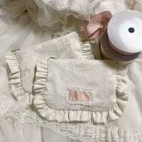 Jacquard frill zipper pouch ⁡