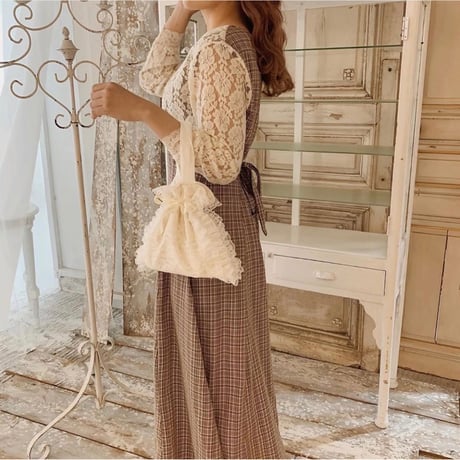 Lace drawstring bag
