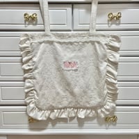 Jacquard frill tote bag