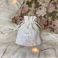 Mini lace drawstring pouch③