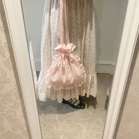lace drawstring tote bag