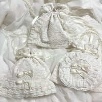 Lace drawstring shoulder bag