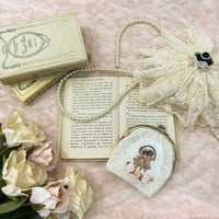 victorian rose clasp pouch