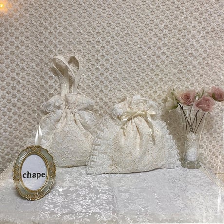 Lace drawstring bag③