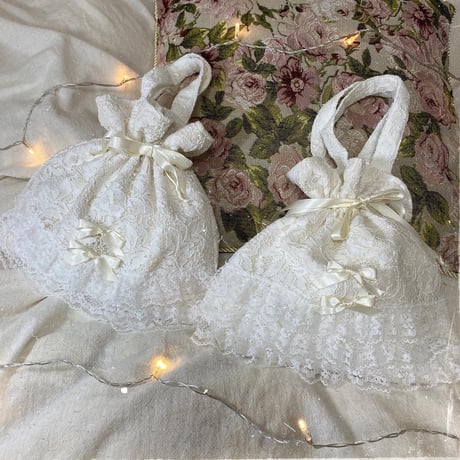 Lace drawstring bag②