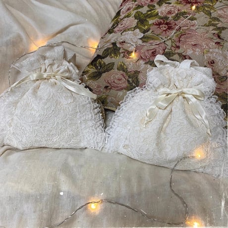 Lace drawstring bag③