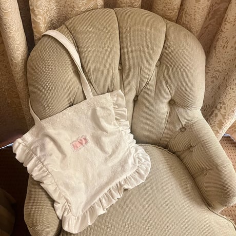 Jacquard frill tote bag