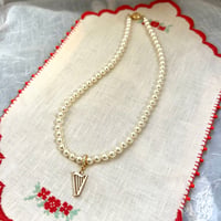 ハープといずみパールのネックレス〈ゴールド〉