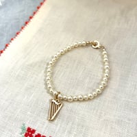ハープといずみパールのブレスレット〈ゴールド〉