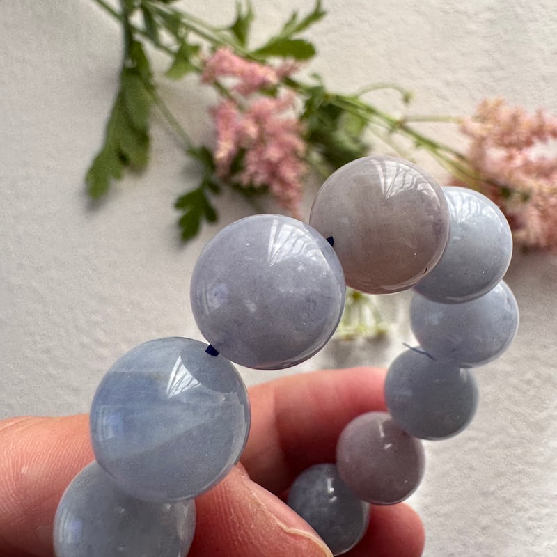 ブルーローズクォーツ☆ 静かな癒しがほどけてゆく》ブルーローズクォーツ・ブレスレット