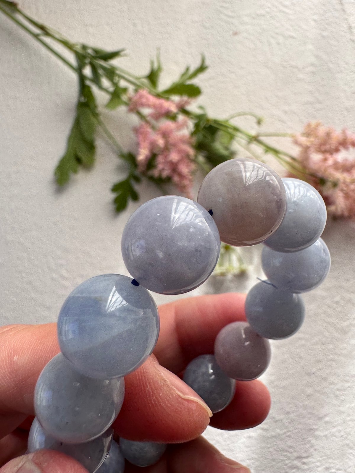 ＊ご依頼品 ラスト＊ ブルーローズ クォーツブレスレット 静かな癒しがほどけてゆく》ブルーローズクォーツ・ブレスレット