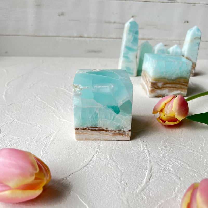 カリビアンブルーカルサイト キューブ ① | Studio Kururi