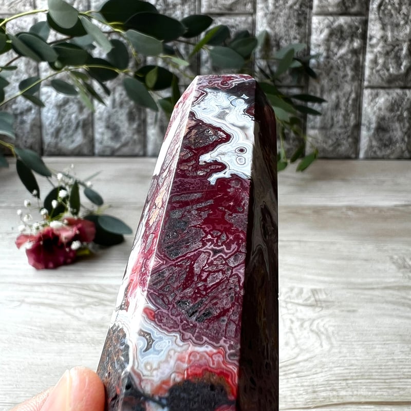 神秘的に重なり合ったメキシカンクレイジーレースアゲート | Studio Kururi