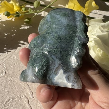 ✨ 「小さな守護竜 〜モスアゲートが宿す大地の力〜」 🦖🌿