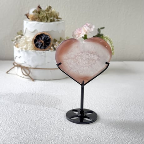 💗《やわらかくて、つよい。そんなハートで生きていきたい》✨【ピンクアゲート・ジオード♡スライス】✨