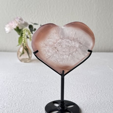 💗《やわらかくて、つよい。そんなハートで生きていきたい》✨【ピンクアゲート・ジオード♡スライス】✨