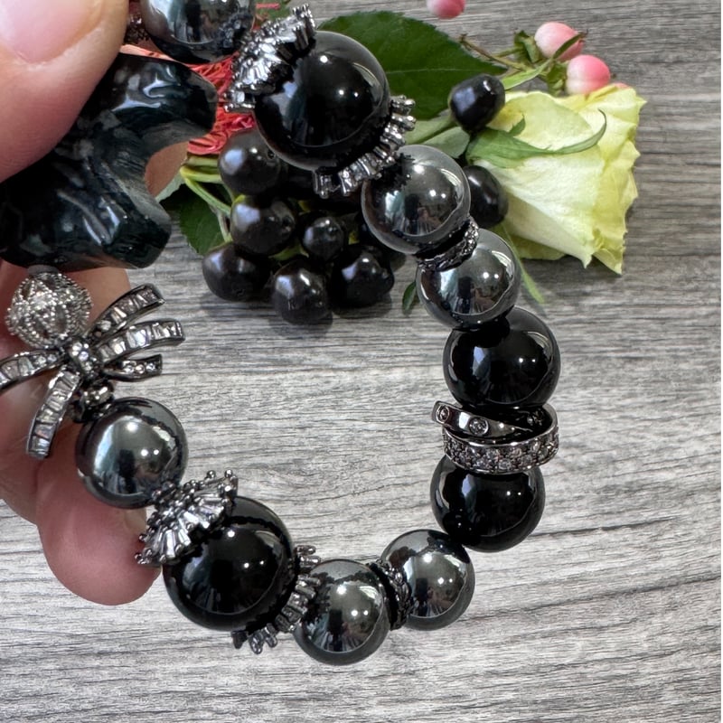 黒馬が導く安らぎと前進のブレスレット》 オーシャンジャスパー（馬