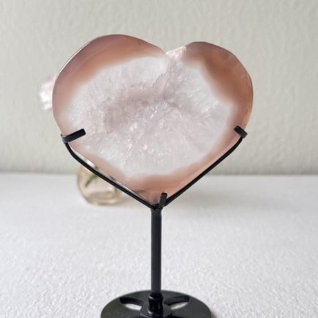 💗《やわらかくて、つよい。そんなハートで生きていきたい》✨【ピンクアゲート・ジオード♡スライス】✨