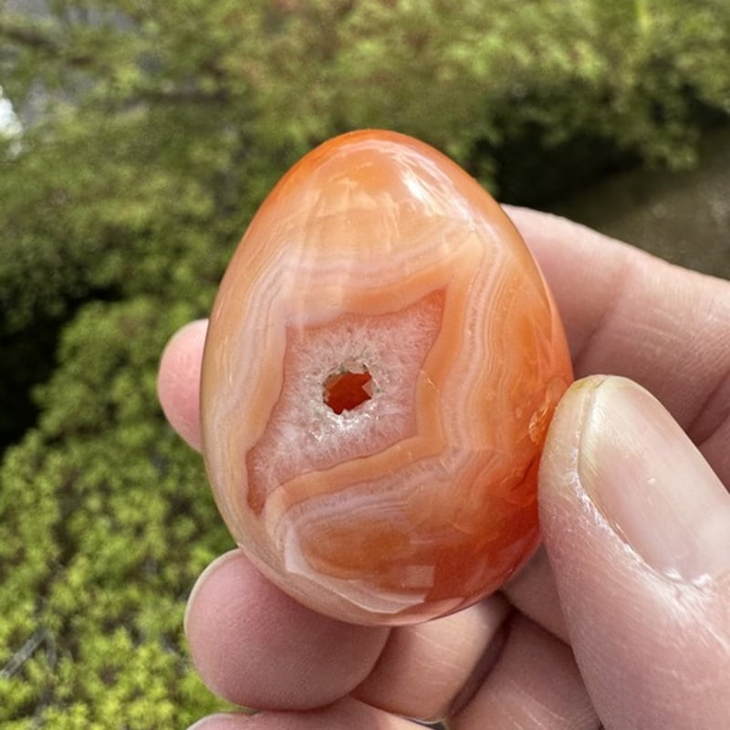 🍊✨幸せのスピーカーストーン ─カーネリアンエッグ with