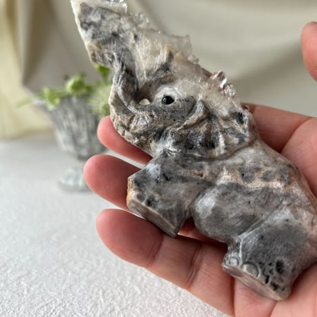 水晶の結晶ザクザクのぞうさん