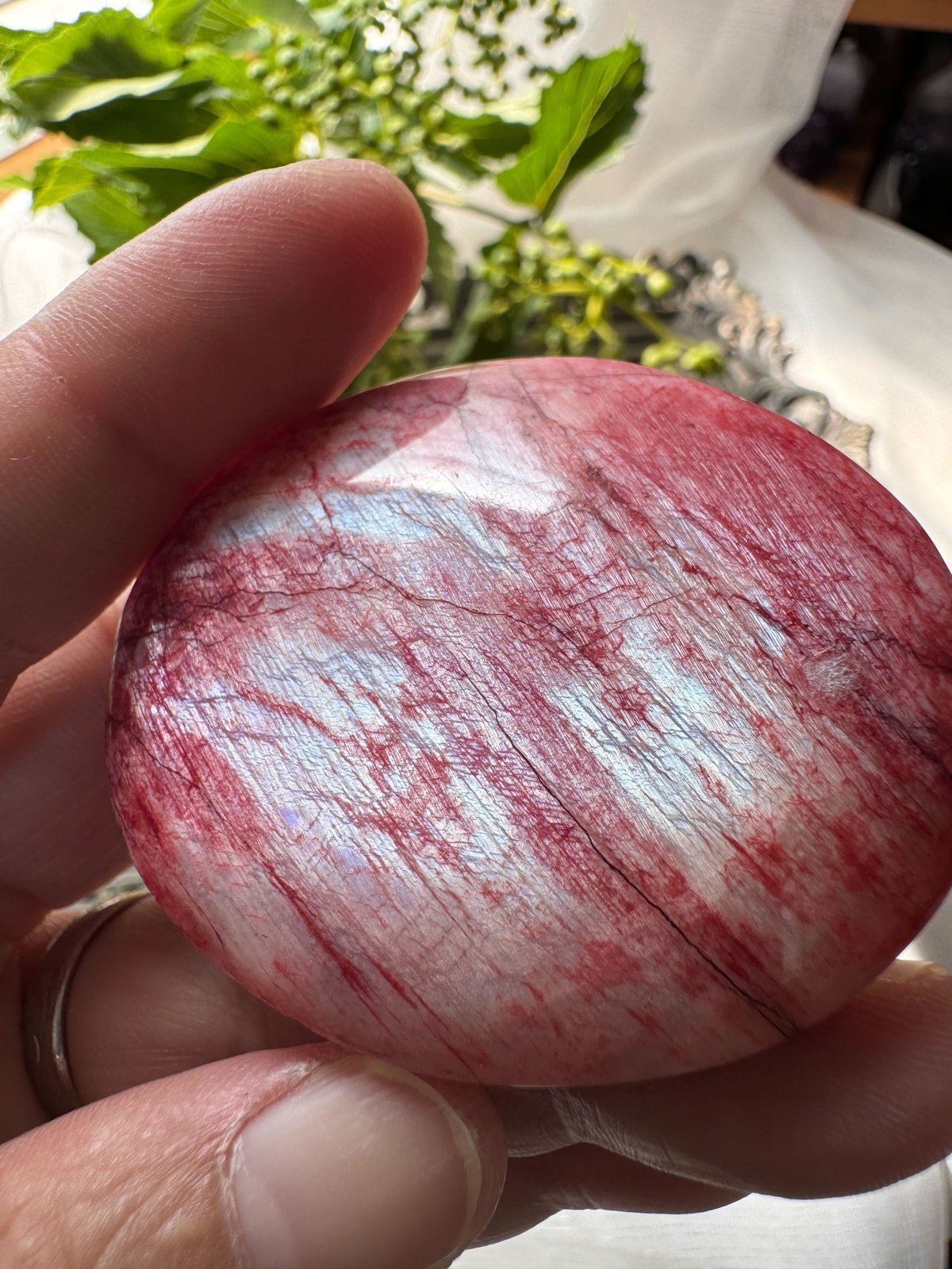 高品質 ムーンストーンパーム♡No.2084 高品質 ムーンストーンパーム♡No.2084 ピーチムーンストーン