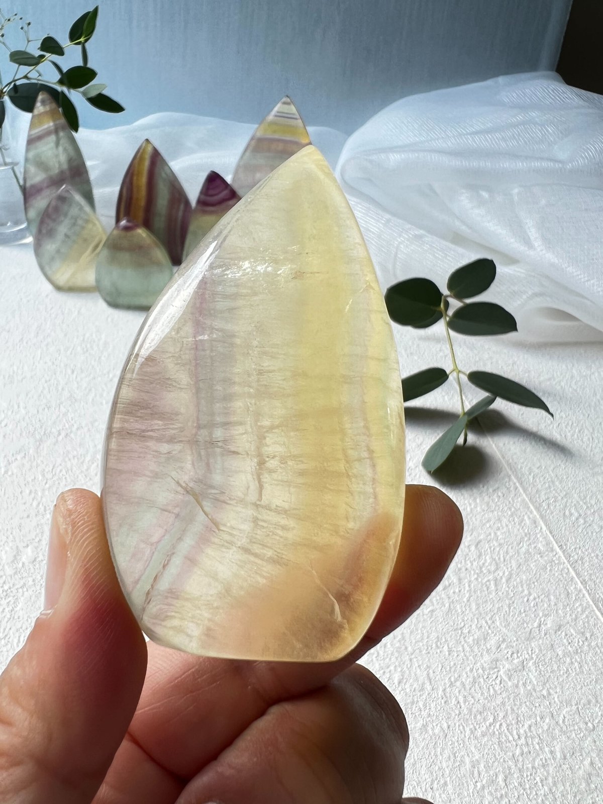 イエロー フローライト　きのこ　3点セット　マッシュルーム　キャンディ イエロー フローライト きのこ 3点セット マッシュルーム