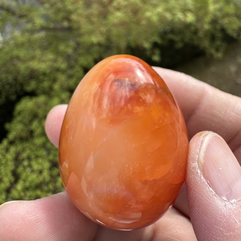 カーネリアン ❣️ドゥルージージオード付き♡ 結晶に虹あり♡ カーネリアン ❣️ドゥルージージオード付き♡ 結晶に虹あり♡