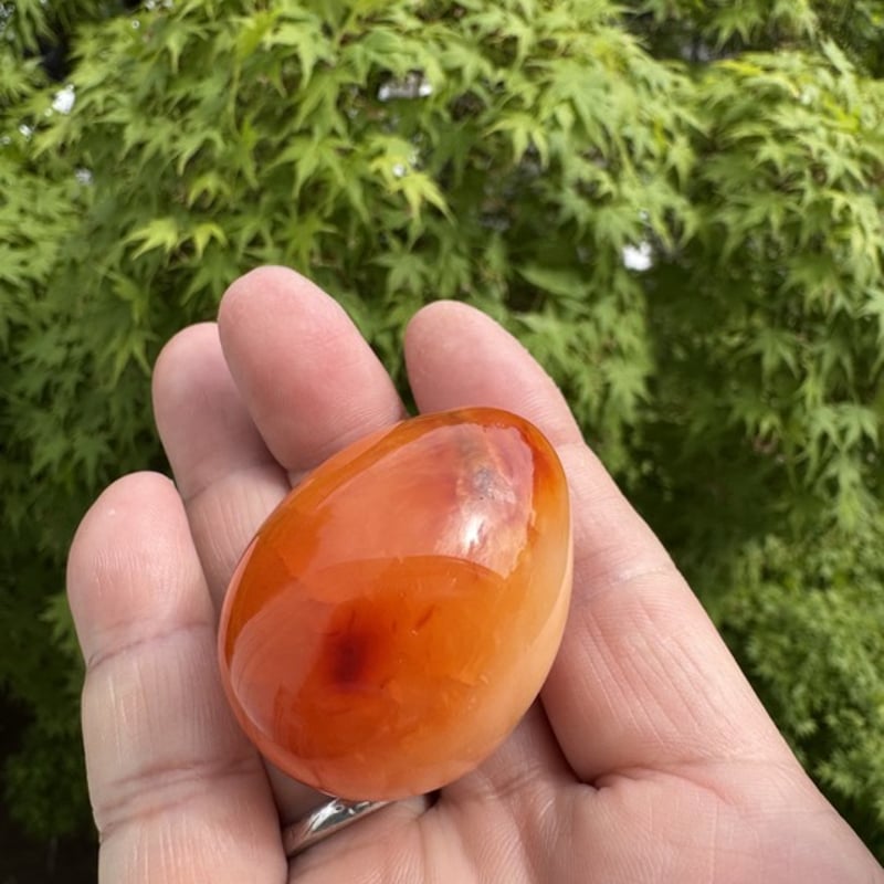 🍊✨幸せのスピーカーストーン ─カーネリアンエッグ with