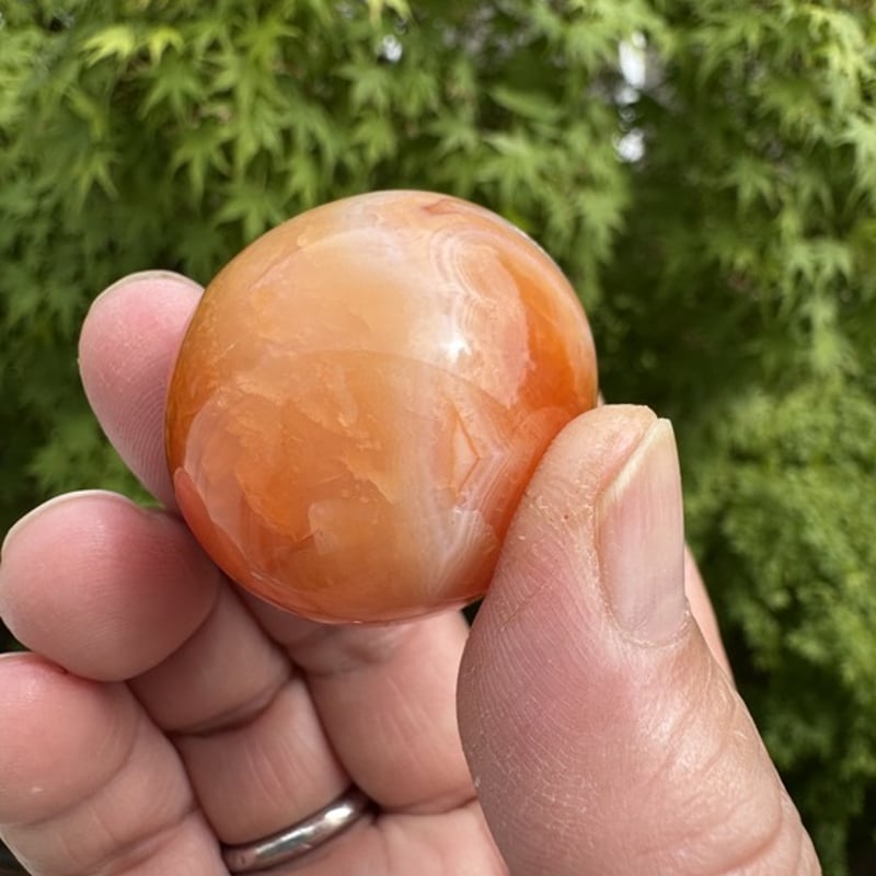 🍊✨幸せのスピーカーストーン ─カーネリアンエッグ with