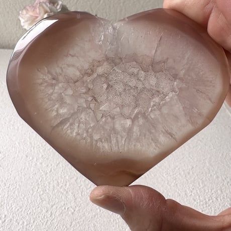 💗《やわらかくて、つよい。そんなハートで生きていきたい》✨【ピンクアゲート・ジオード♡スライス】✨