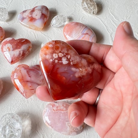 カーネリアンフラワーアゲート 4P カーネリアンフラワーアゲート 4P カーネリアンフラワーアゲート 4P