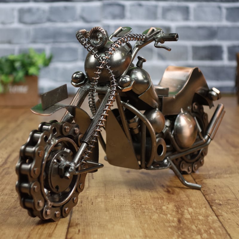 ハンドメイド メタルクラフト アメリカンバイク フィギュア L03