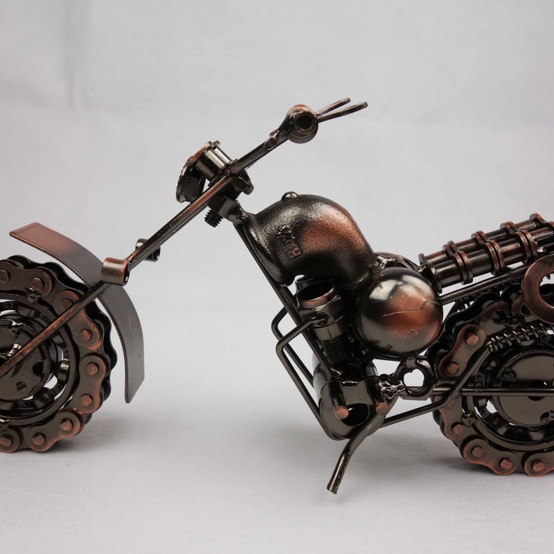 ハンドメイド メタルクラフト アメリカンバイク フィギュア L01