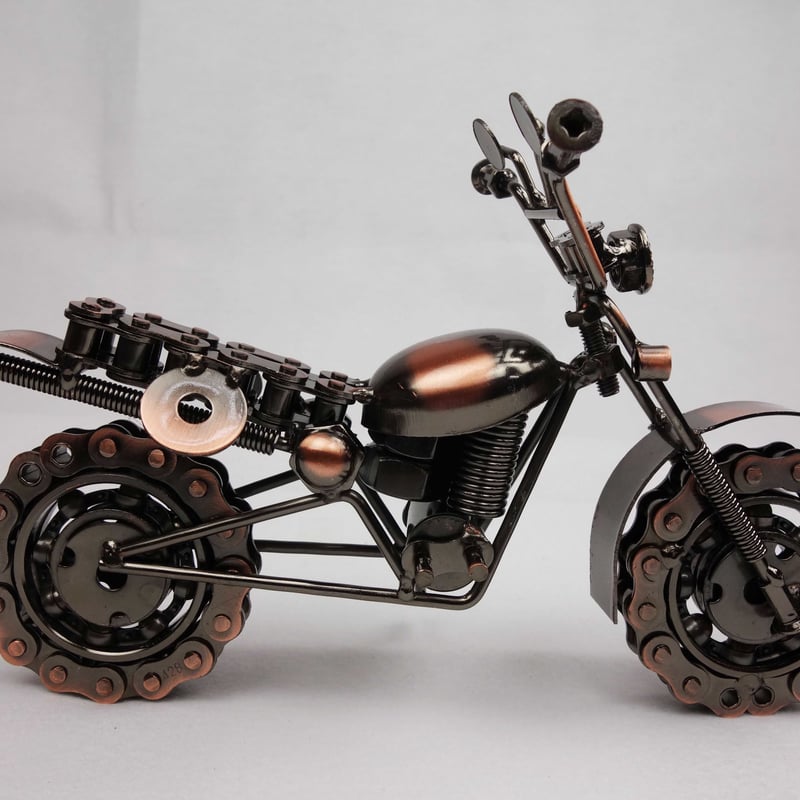 ハンドメイド メタルクラフト アメリカンバイク フィギュア L02