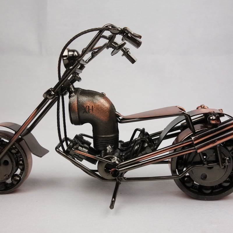ハンドメイド メタルクラフト アメリカンバイク フィギュア M03