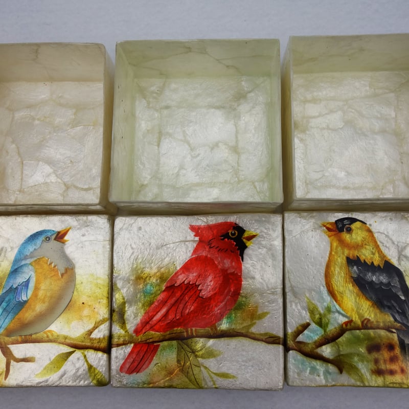 小物入れ　鳥3つ 小物入れ 鳥3つ 小物入れ鳥3つ
