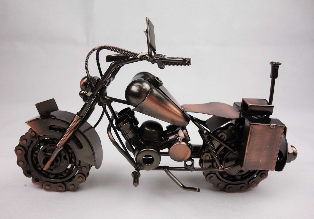 ハンドメイド メタルクラフト アメリカンバイク フィギュア L04