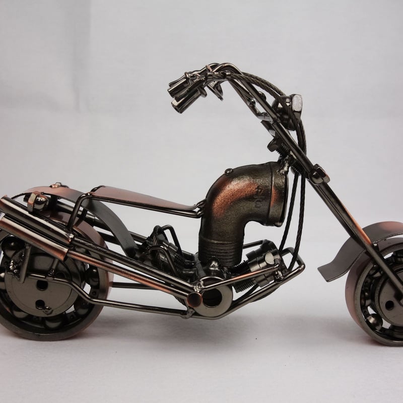 ハンドメイド メタルクラフト アメリカンバイク フィギュア M03