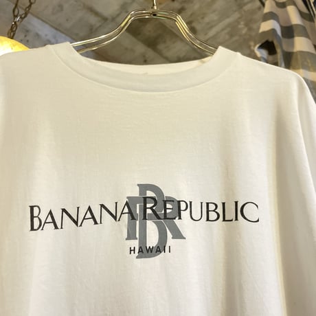 OLD BANANA  REPUBLIC ロゴT　白