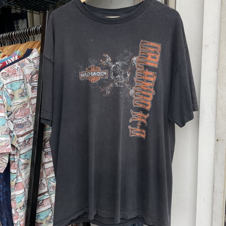 HARLEY-DAVIDSON スカルTシャツ　黒　©️2014