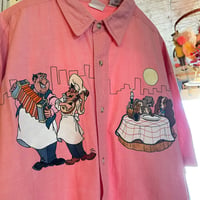 THE DISNEY STORE ピンクキャラクターシャツ