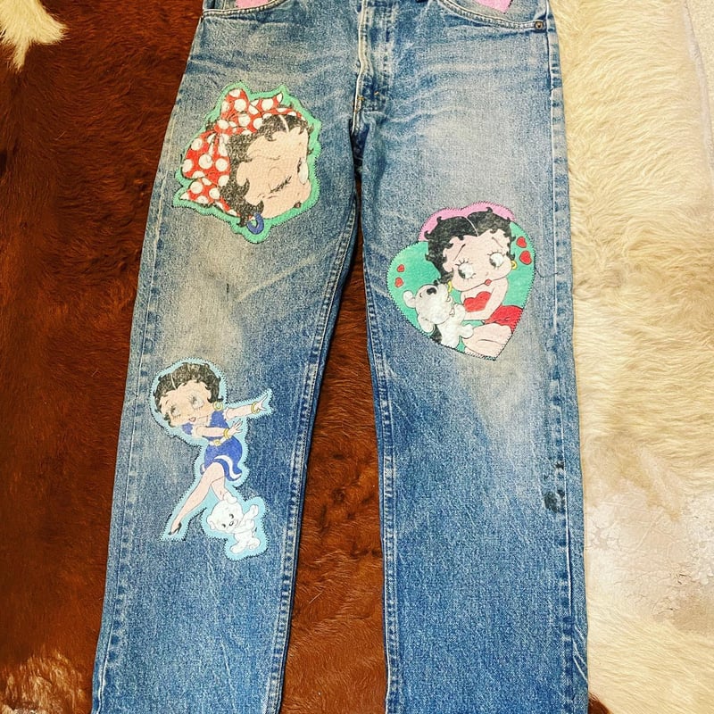 90s 80s USA製 TOO CUTe Betty リメイクデニムジャケット TOO ファッション 90s 80s USA製 TOO CUTe Betty リメイクデニム