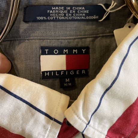 90s TOMMY HILFIGER マルチストライプシャツ2