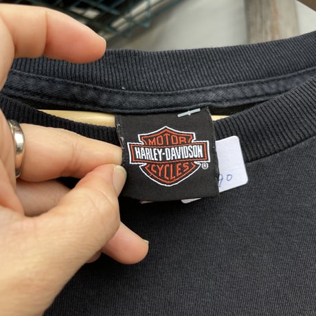 HARLEY-DAVIDSON スカルTシャツ　黒　©️2014