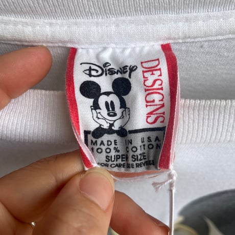 90's Disney お座りミッキー　Tシャツ