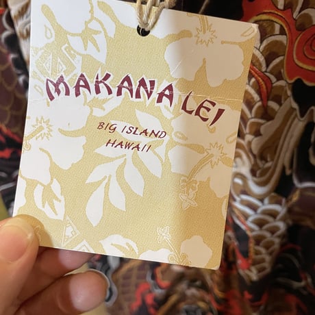 MAKANA LEI 龍総柄アロハシャツ　新品