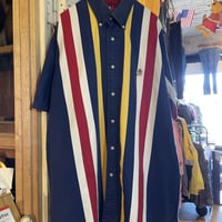 90s TOMMY HILFIGER マルチストライプシャツ
