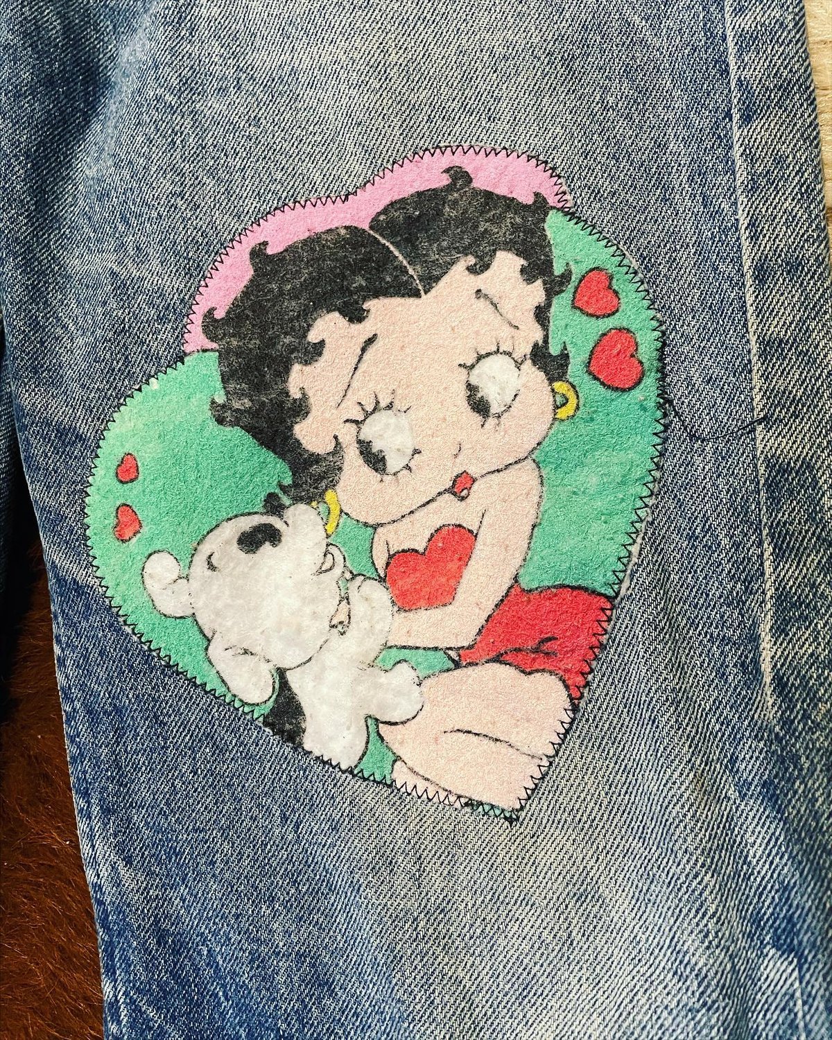 す*か様 90s TOO CUTE USA製 ベティ デニム リメイク Gジャン too cute】90's 
